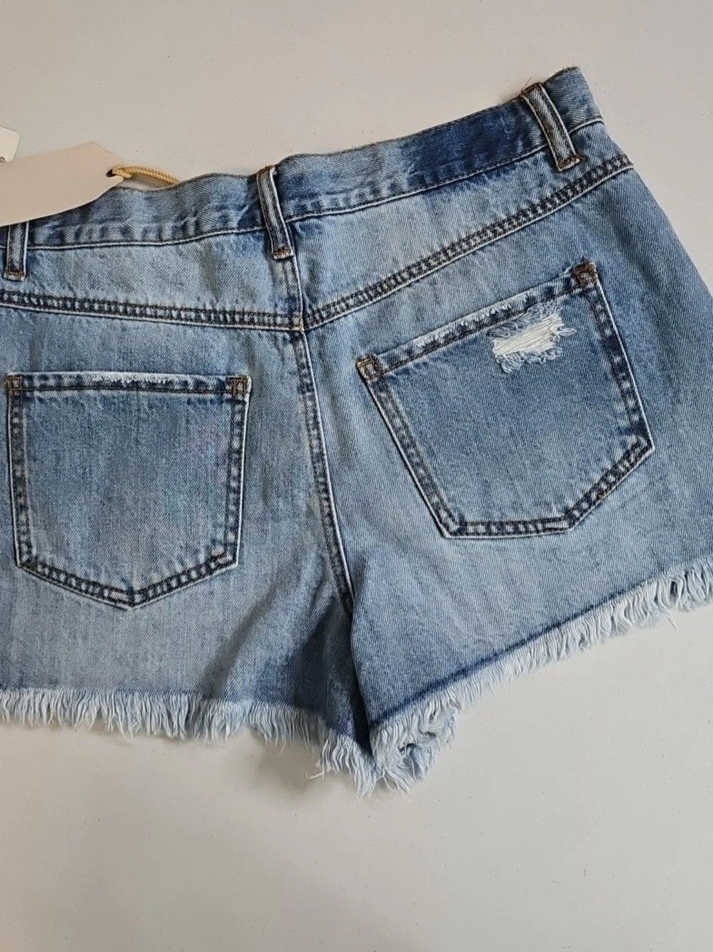 NWT Hippie Laundry Light Blue Floral Embroidered Denim Shorts Size 30 - Picture 2 of 11